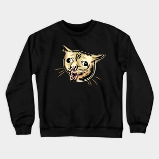 Coughing Cat Meme Crewneck Sweatshirt